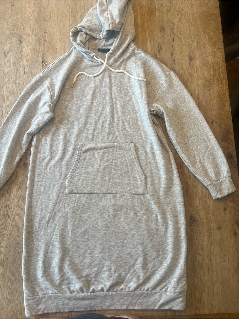 C. Wonder Gray Hooded Sweatshirt Dress Size Medium Cozy Casual